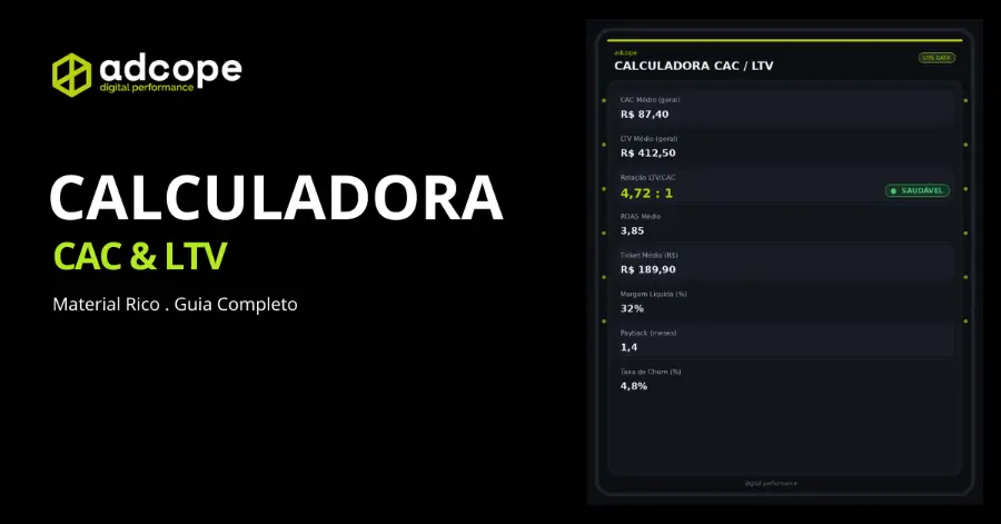 Calculadora de CAC e LTV